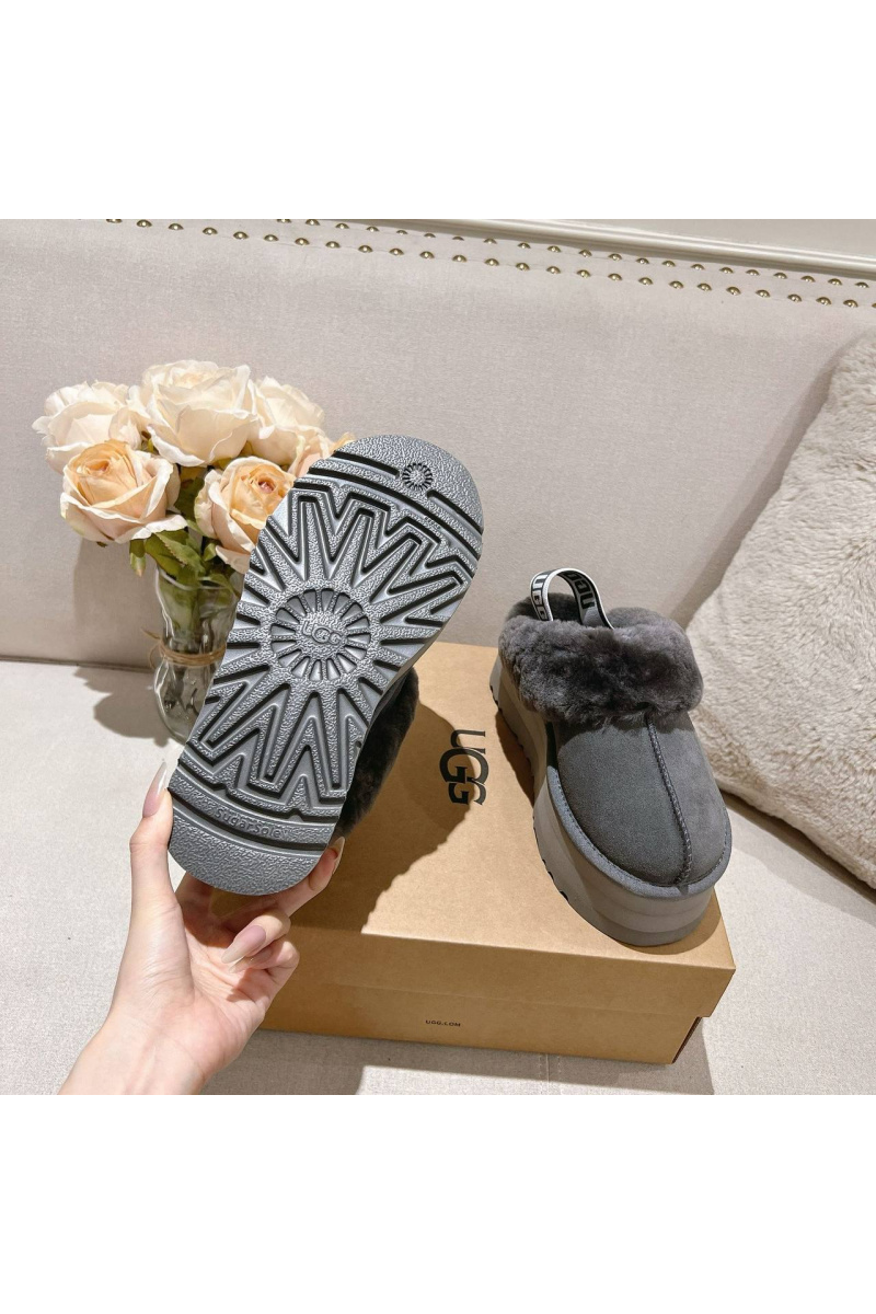 UGG Замшевые женские слиперы с мехом Funkette Platform