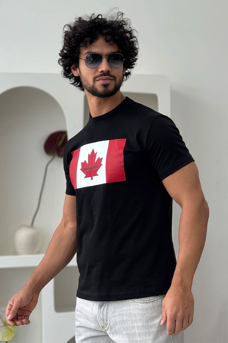 Dsquared2 Футболка тёмно-синего цвета Flag of Canada
