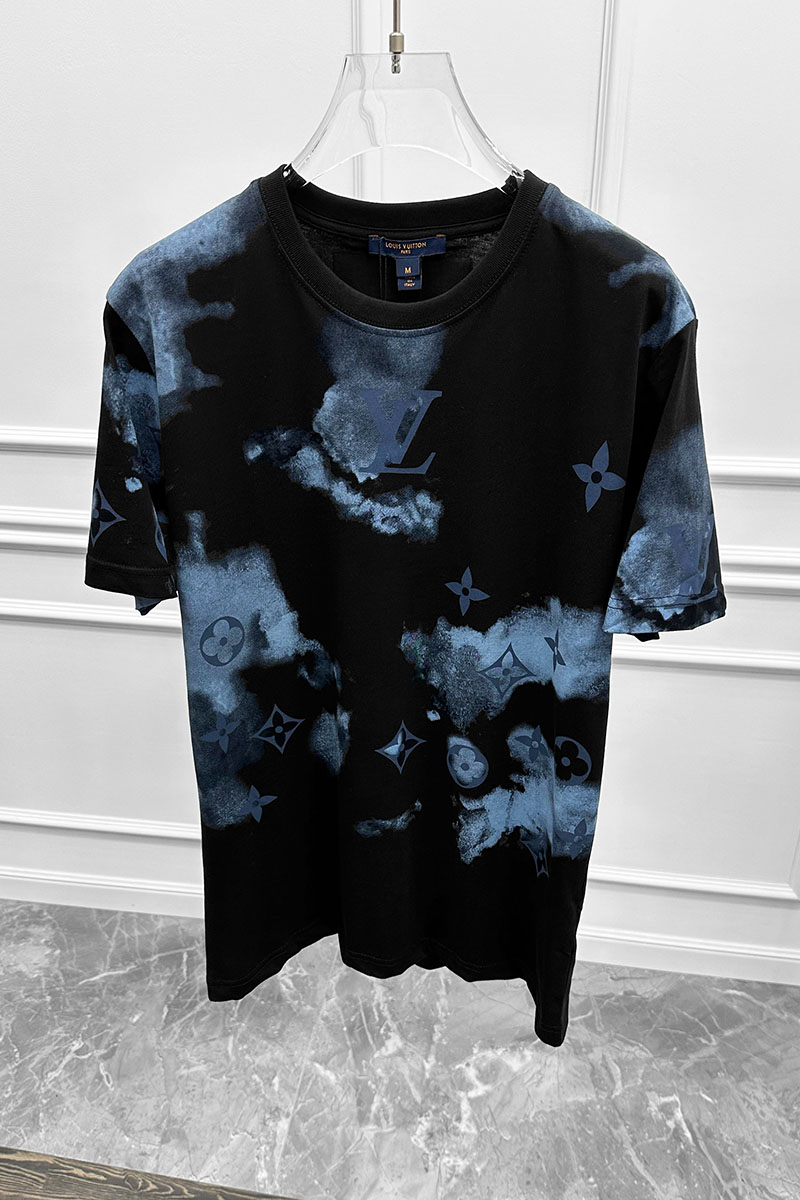 Lоuis Vuittоn Мужская футболка Monogram tie-dye - Black