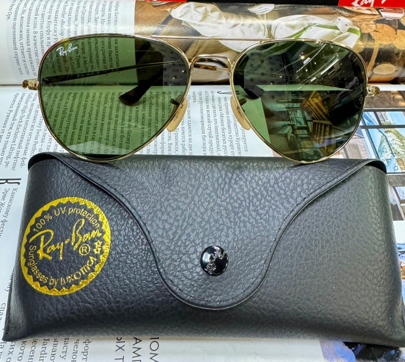 Ray-Ban Солнцезащитные очки Aviator Large Metal - Green