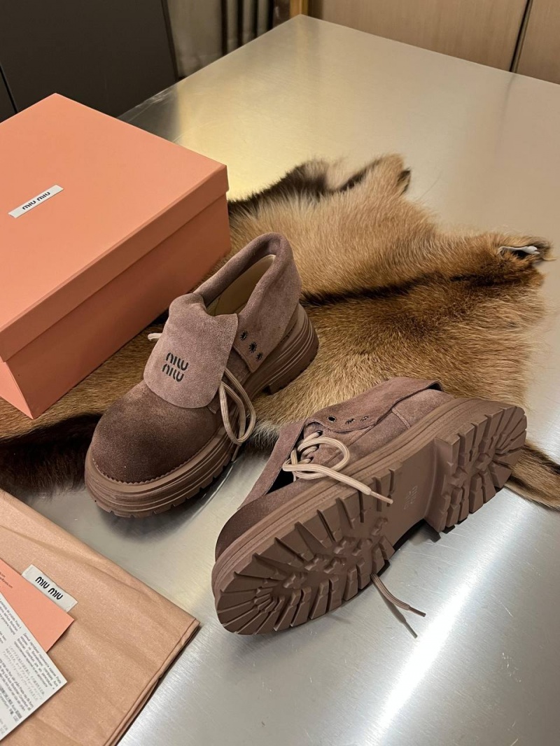 MIU MIU Женские замшевые ботинки Premium - Brown