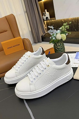 Женские кожаные кроссовки Time Out - White