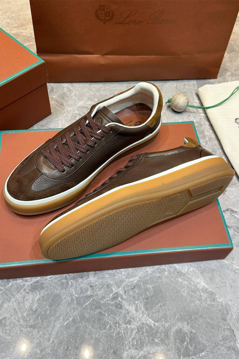 Loro Piana Мужские кроссовки Tennis Walk - Brown
