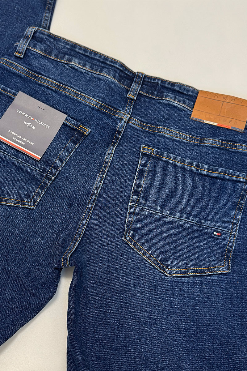 Tommy Hilfiger Мужские тёмно-синие джинсы 
