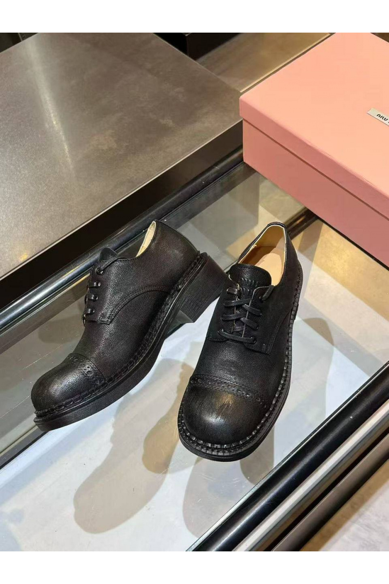 MIU MIU Женские кожаные ботинки дерби 