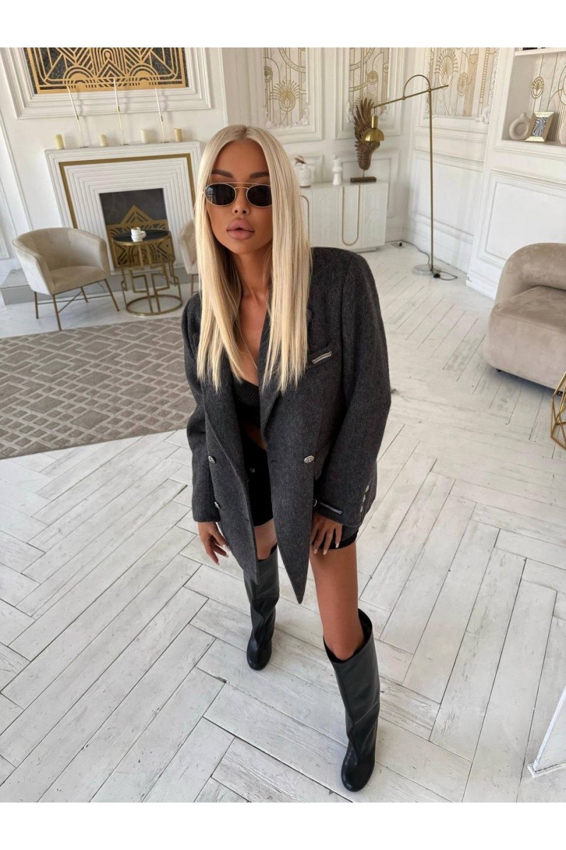 Chrome Hearts Женское шерстяное пальто пиджак Premium - Grey