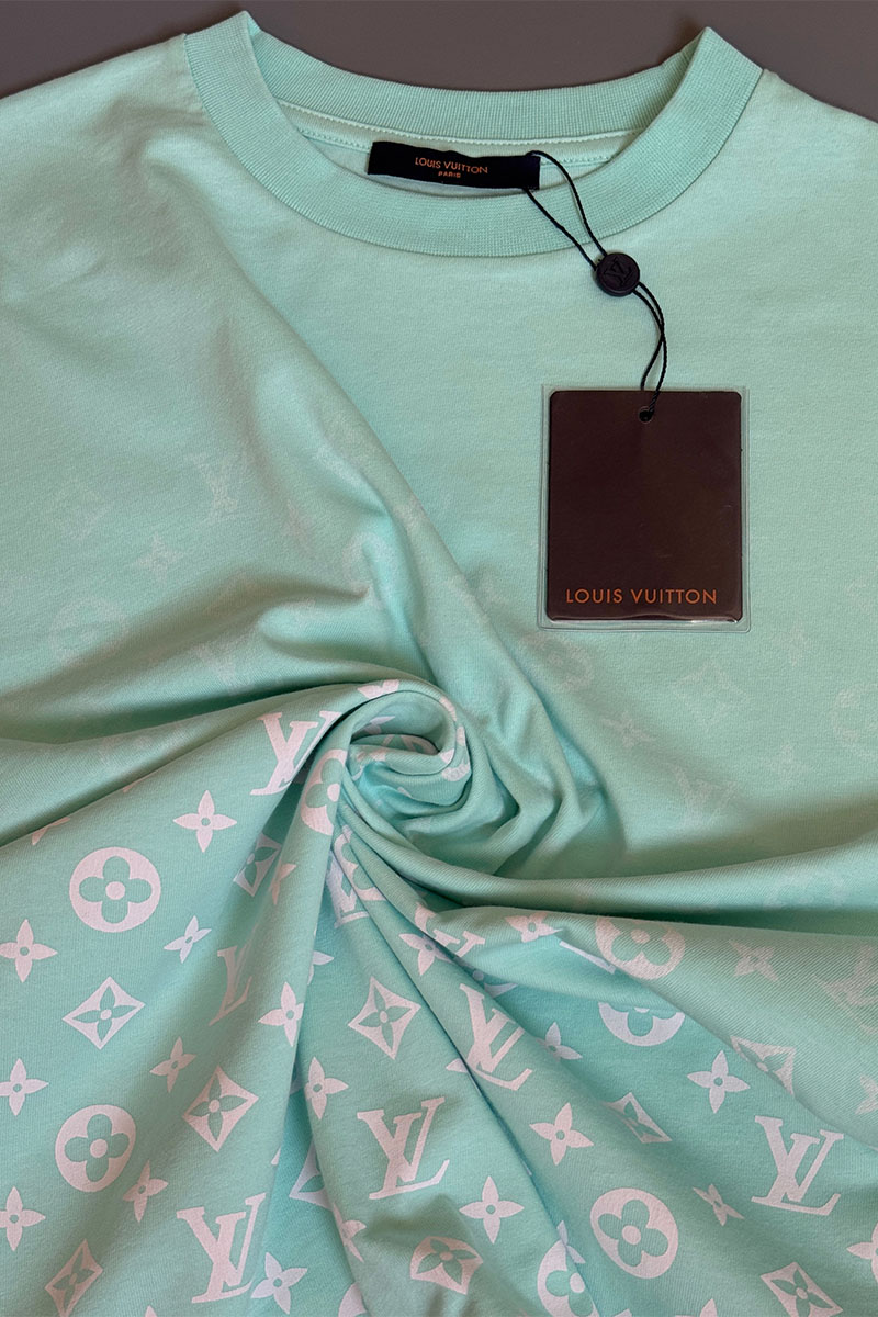 Lоuis Vuittоn Футболка бирюзового цвета Monogram Gradient