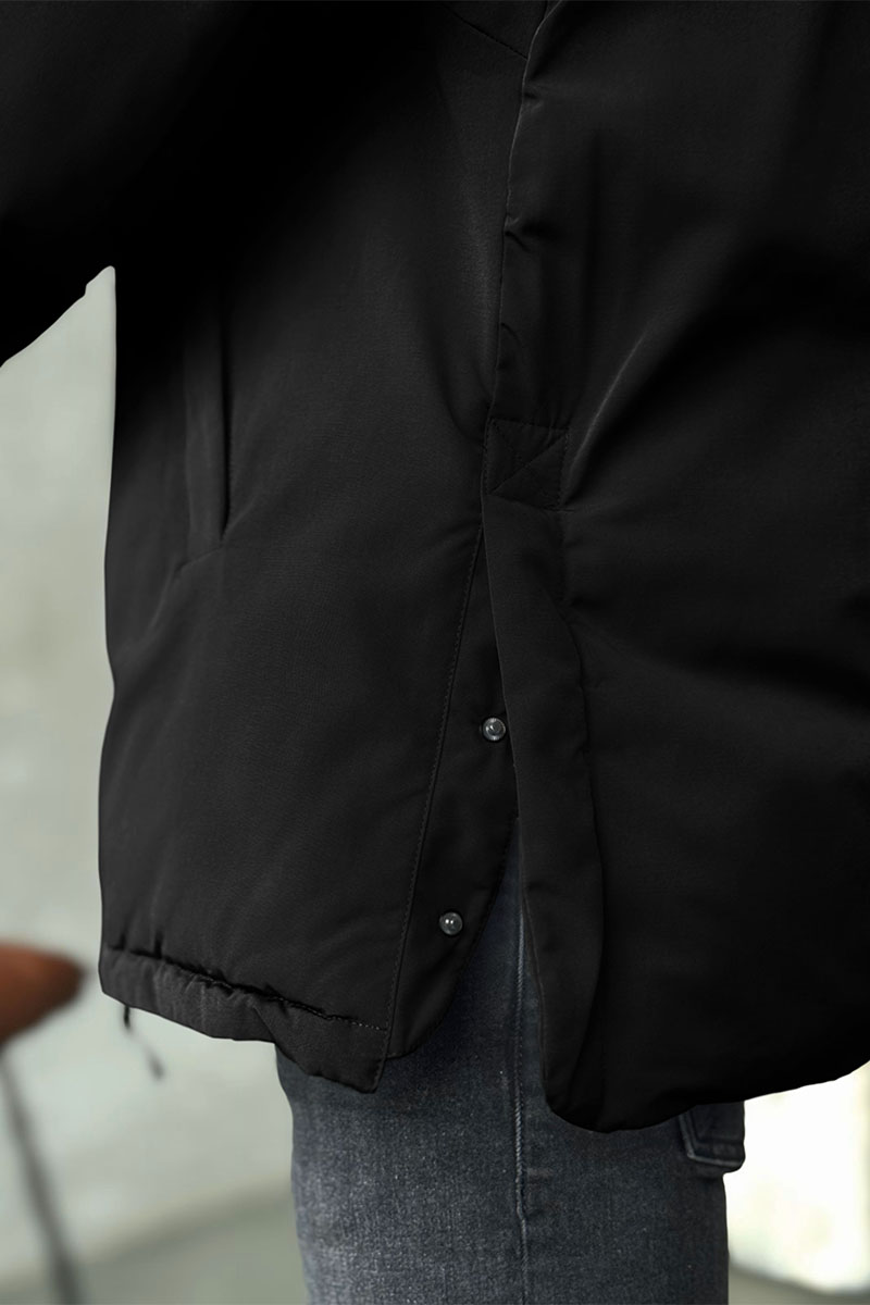 Canada Goose Чёрный пуховик Sanford logo-patch