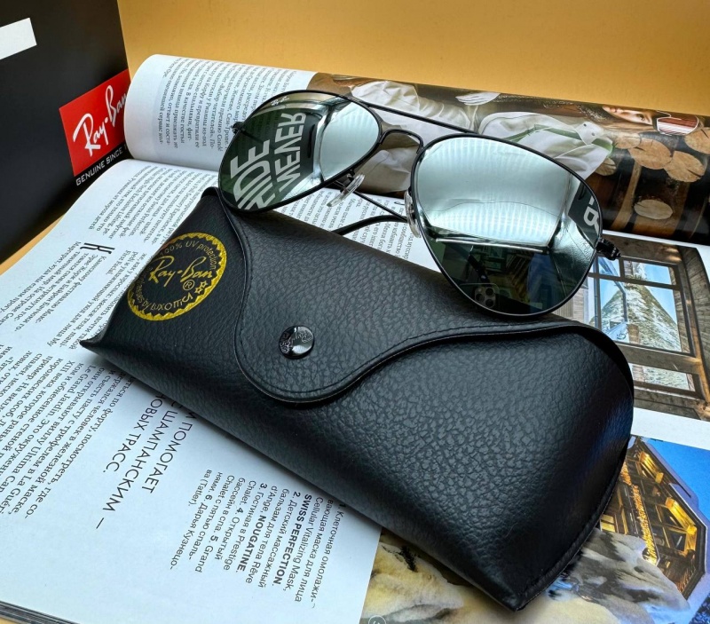 Ray-Ban Солнцезащитные очки Aviator Large Metal - Black Mirrored