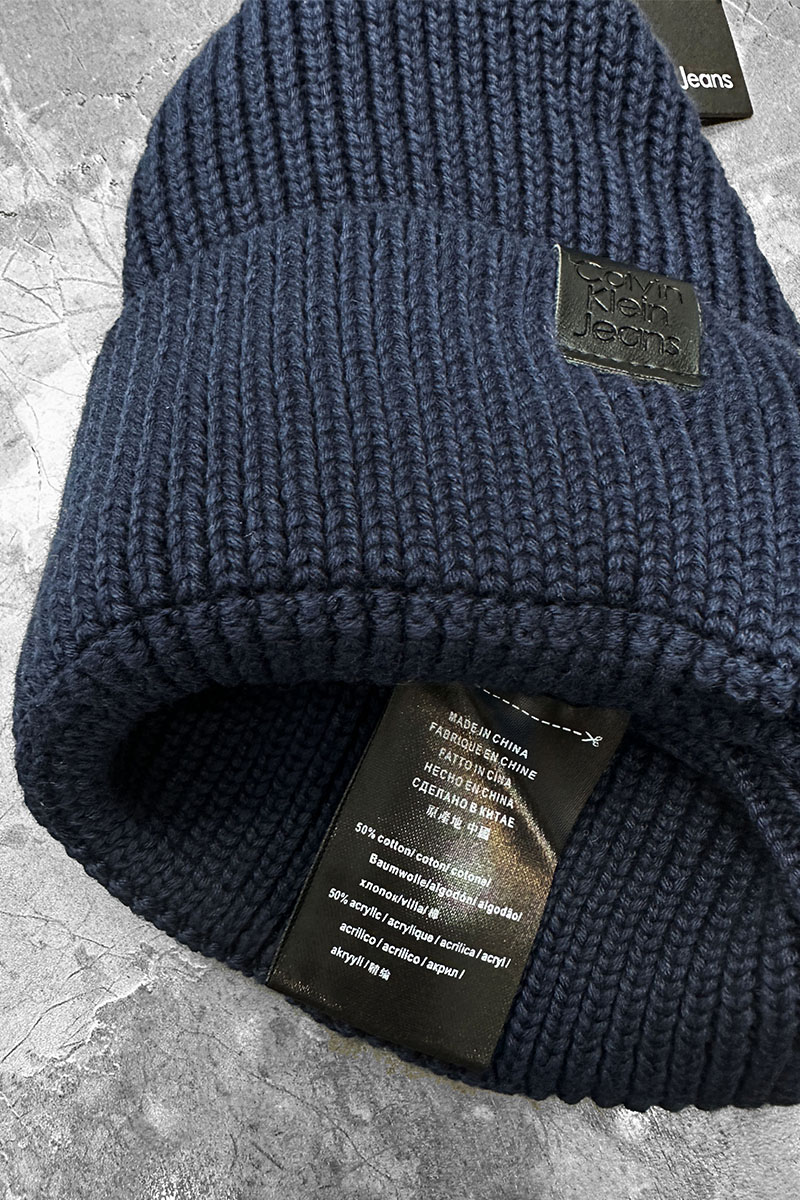 Calvin Klein Шапка синего цвета logo-patch