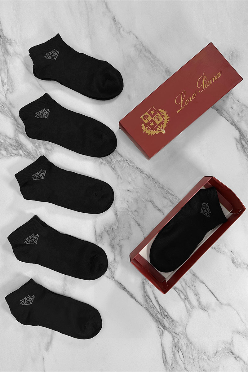 Loro Piana Комплект носков grey logo