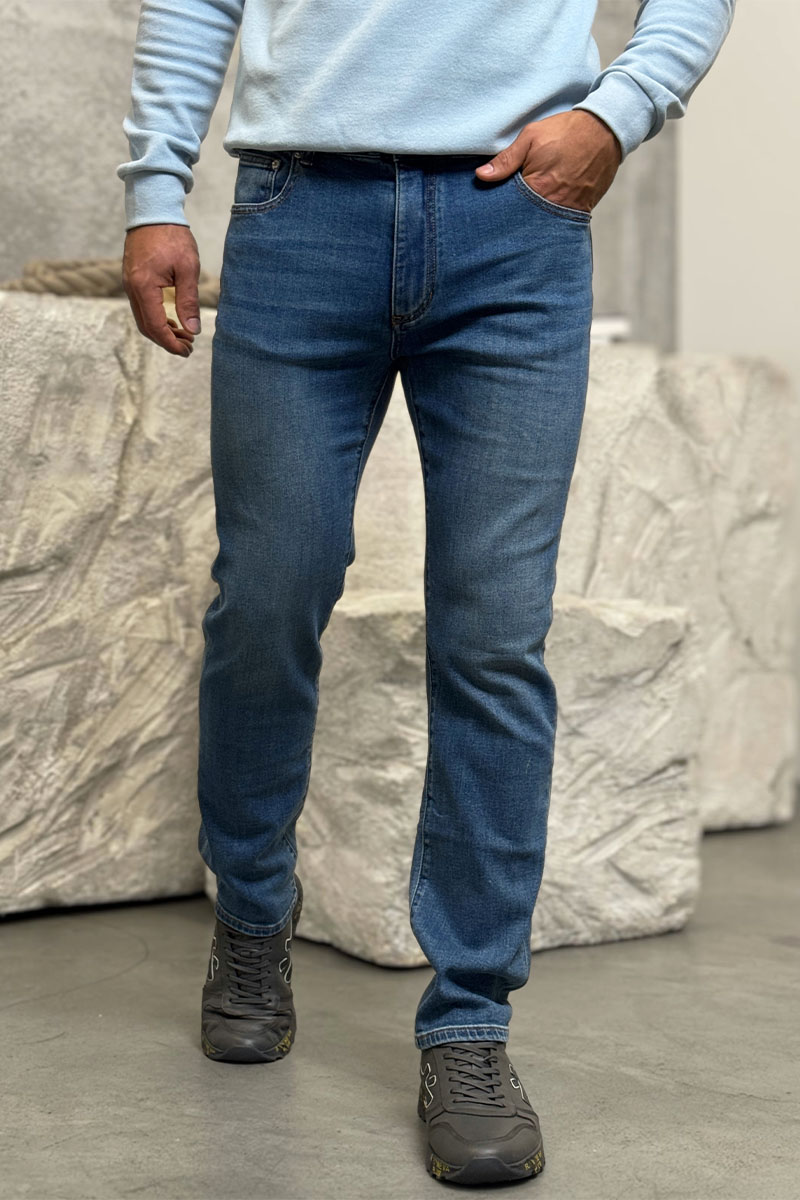 Zegna Мужские синие джинсы Premium