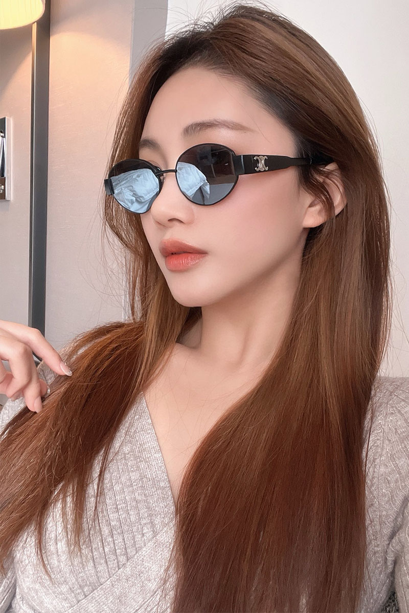 Celine Солнцезащитные очки Celine Triomphe Metal с зеркальными линзами