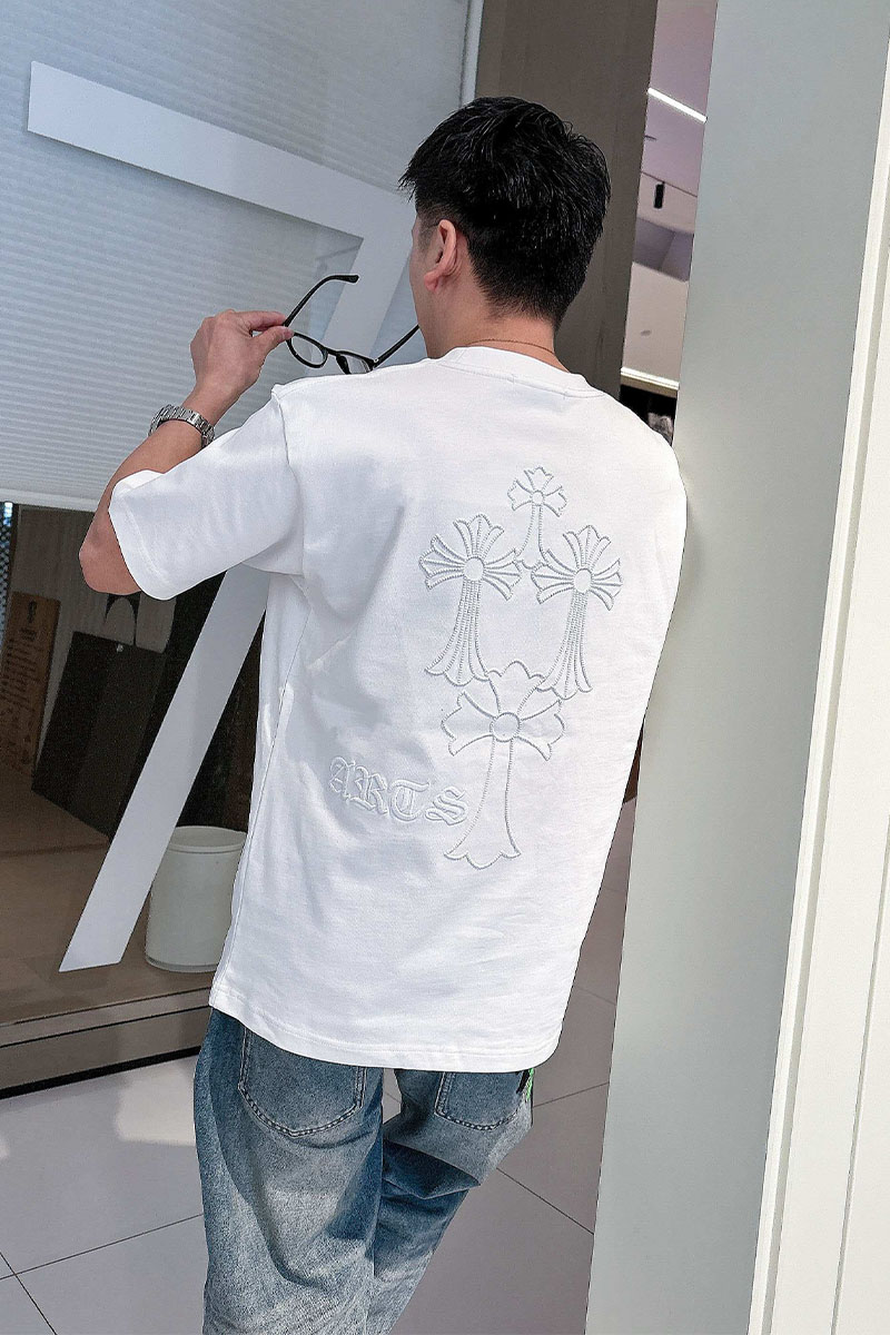 Chrome Hearts Белая оверсайз футболка Premium