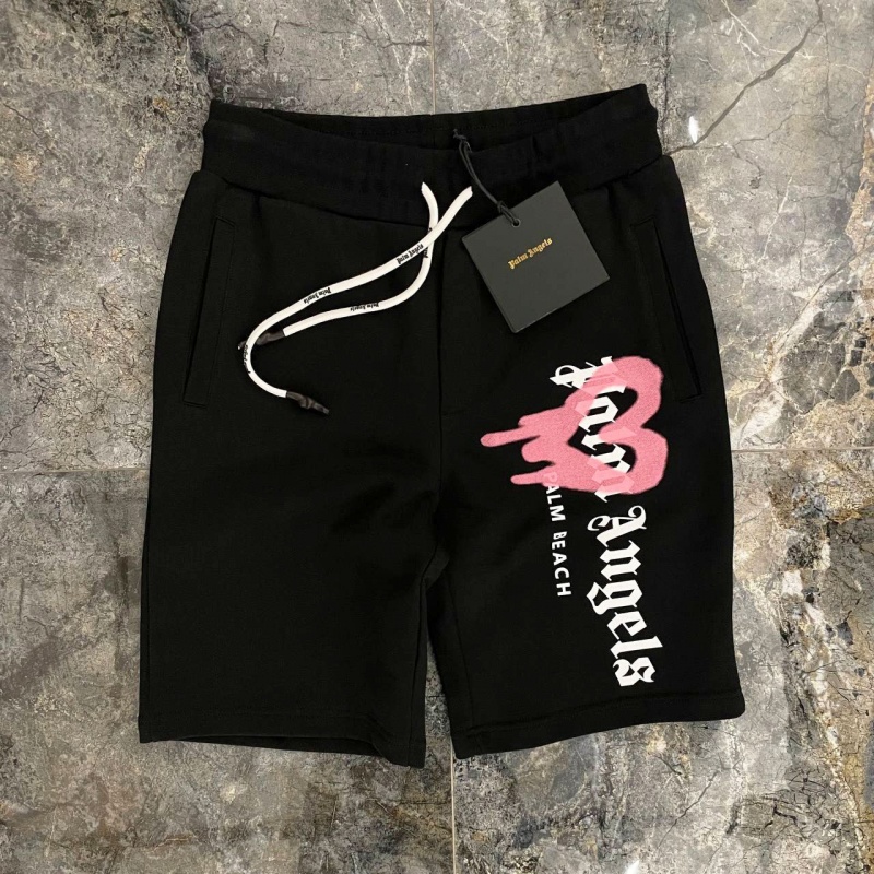 Palm Angels Мужские шорты Heart Sprayed Palm Beach - Black