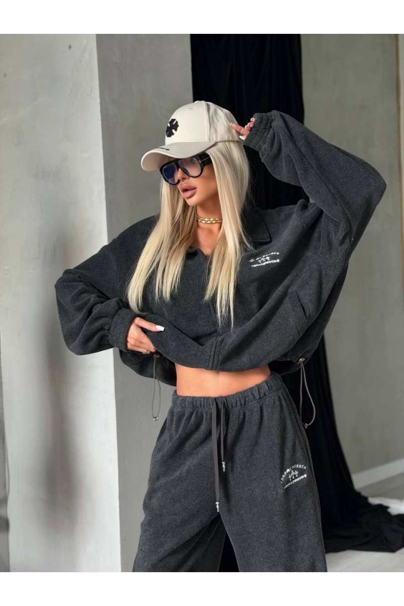 Chrome Hearts Женский серый костюм premium