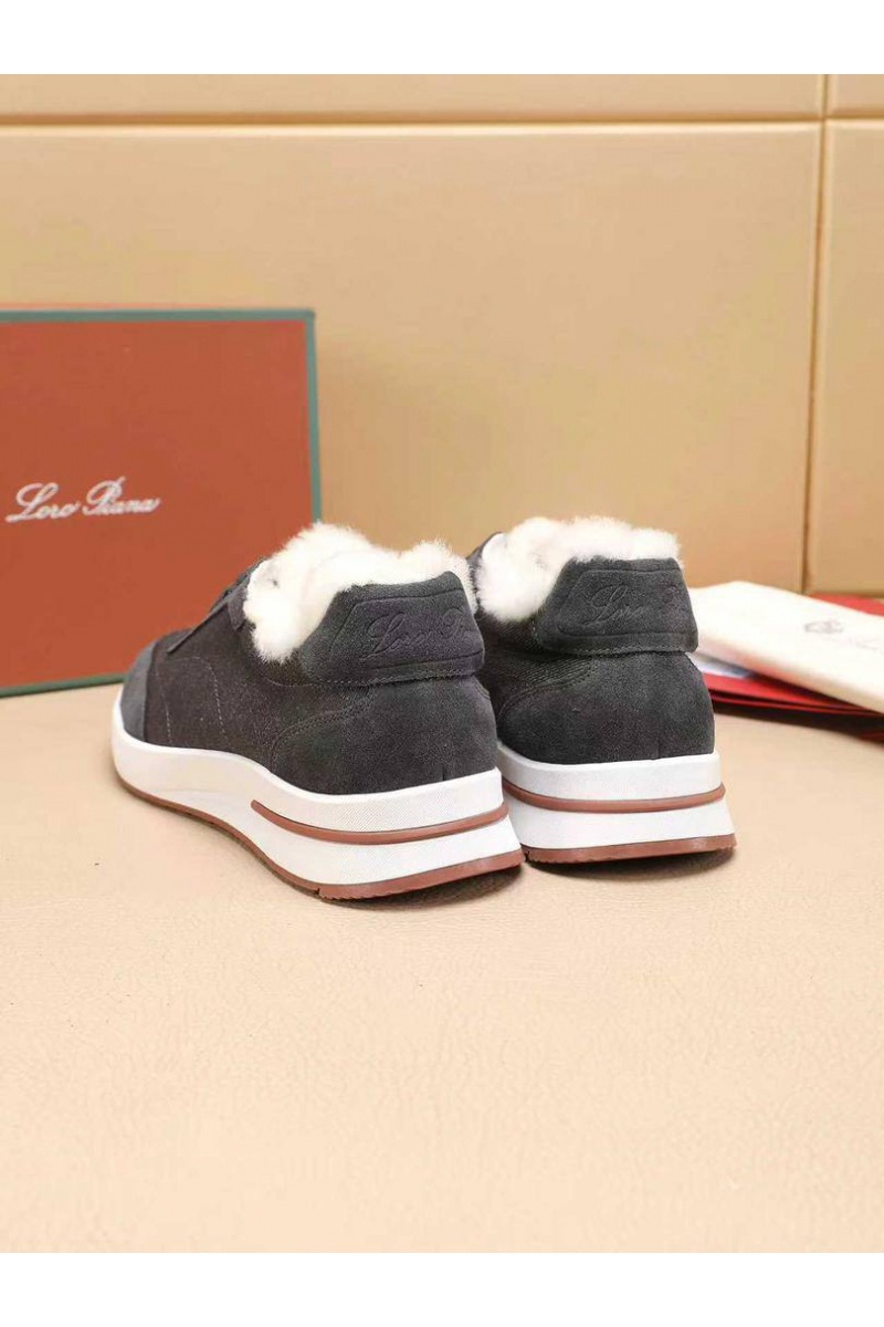 Loro Piana Кроссовки с мехом Week End Walk Evo 