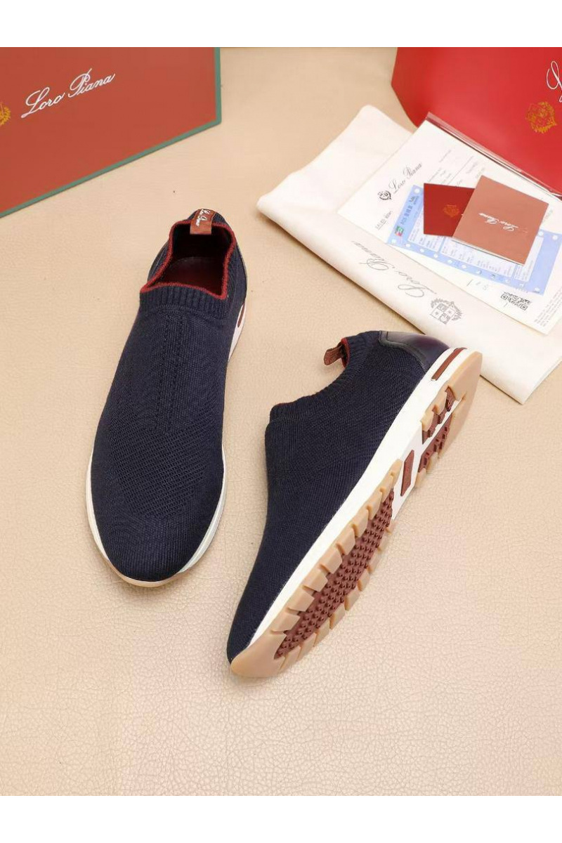 Loro Piana Мужские текстильные кроссовки Lp Flexy Active - Navy