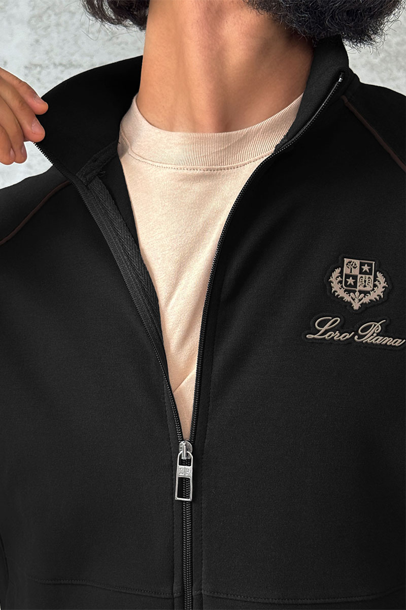 Loro Piana Кофта на молнии чёрного цвета