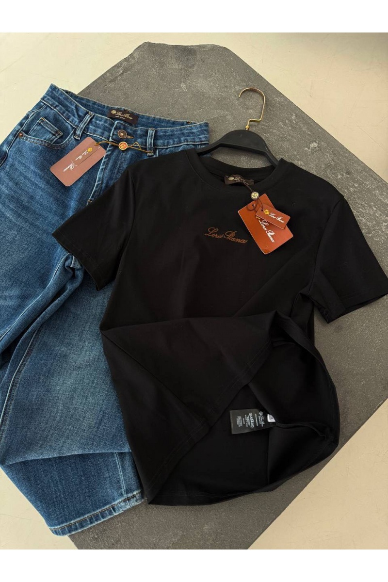 Loro Piana Женская базовая футболка premium - Black