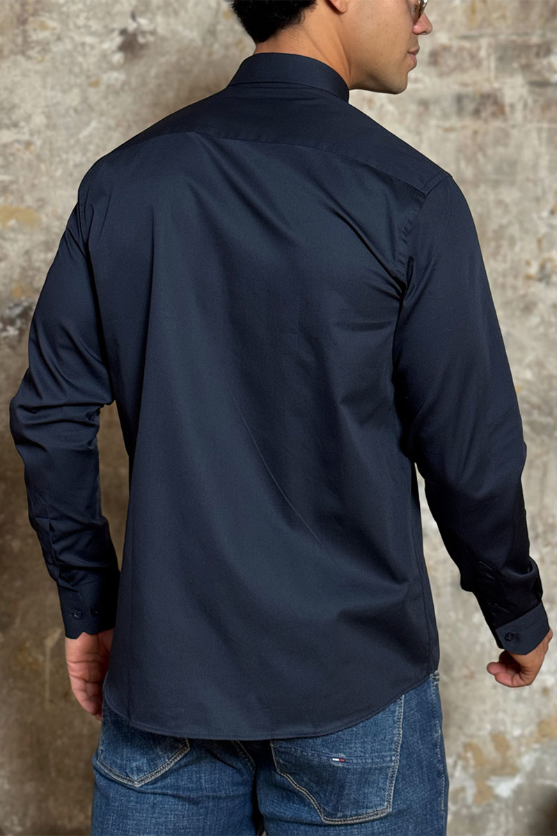 Loro Piana Мужская рубашка logo-embroidered - Navy