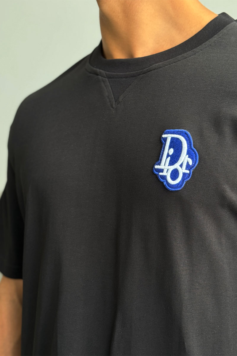 Dior Чёрная оверсайз футболка