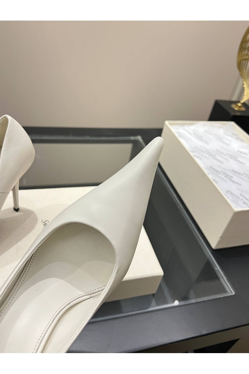 Yves Saint Laurent Женские кожаные туфли на каблуке Yves Saint Laurent premium