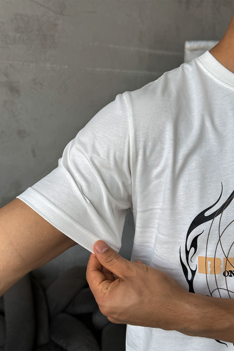 Burberry Мужская футболка Globe-graphic - White