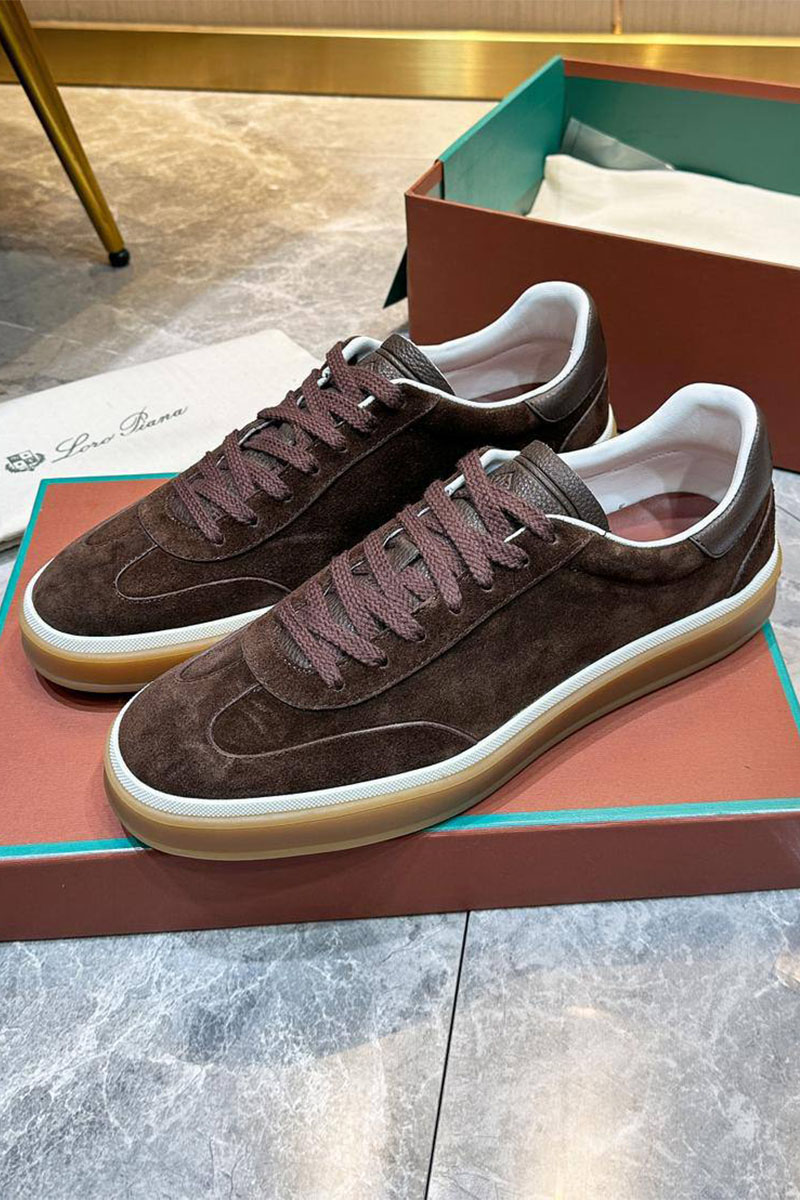 Loro Piana Мужские замшевые кроссовки Tennis Walk
