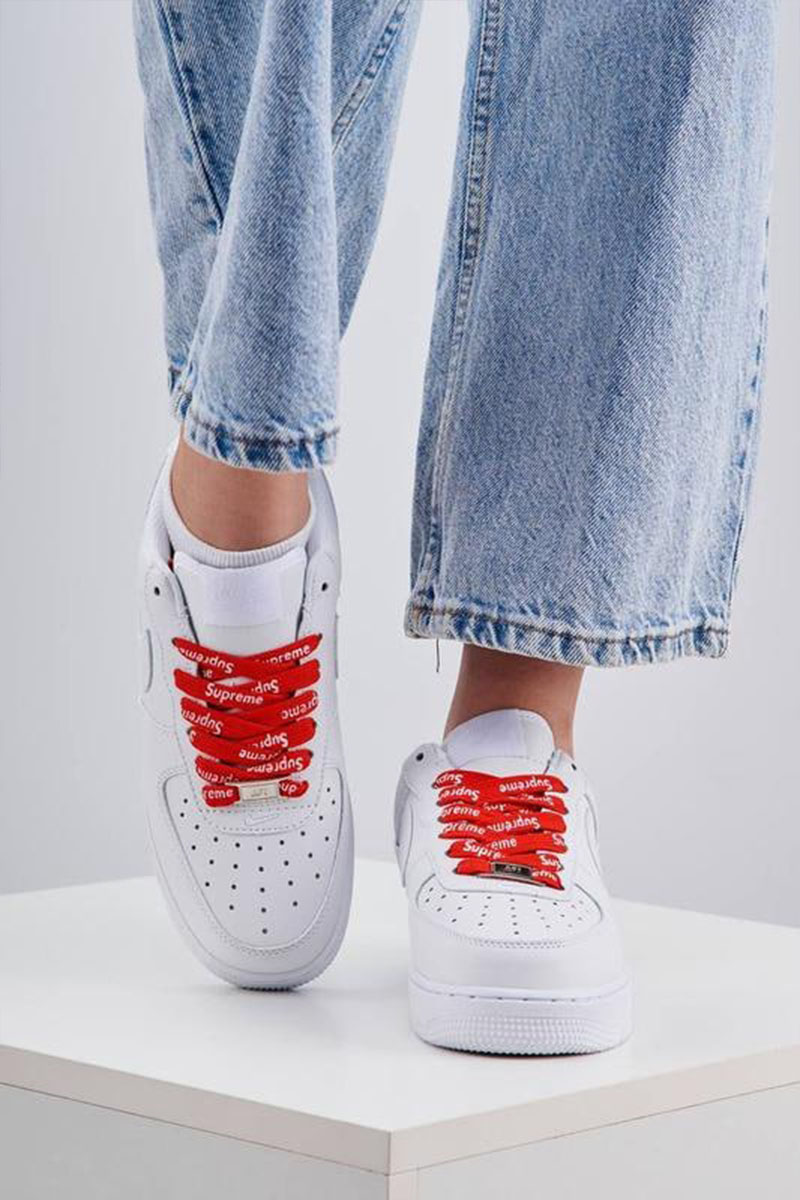 Nike Кроссовки Supreme x AF1 - White / Red 