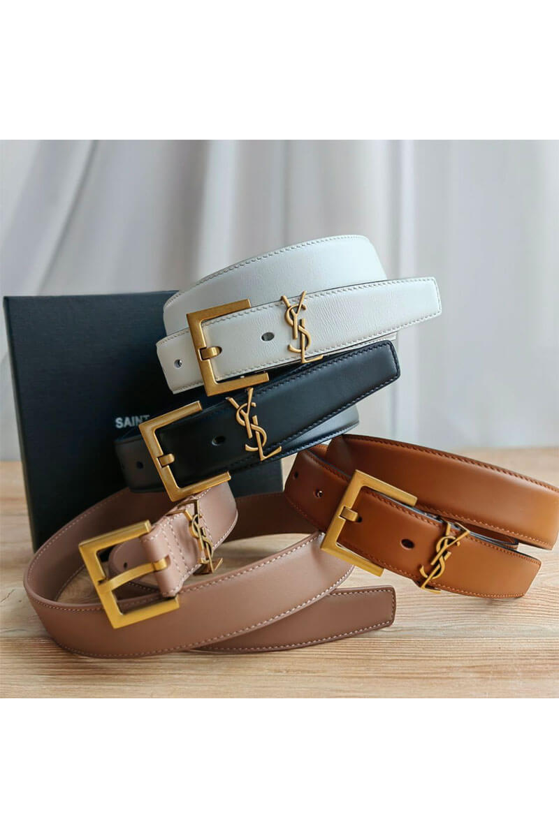 Yves Saint Laurent Кожаный ремень (ширина 3 см)