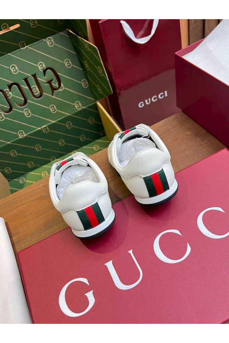 Gucci Женские кожаные кроссовки GG Shift premium