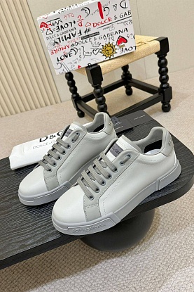 Кожаные кроссовки Portofino - Grey