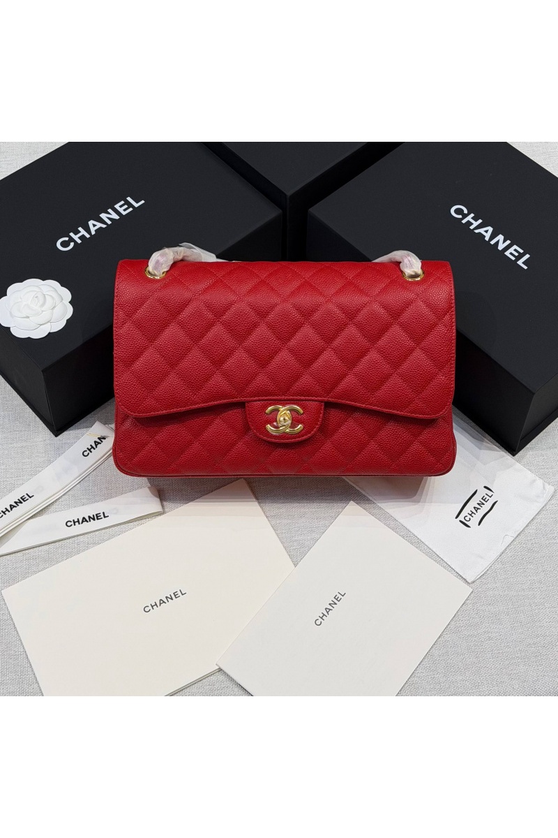Chаnеl Кожаная сумка Classic Flap premium 30x20x9 см (8 расцветок)
