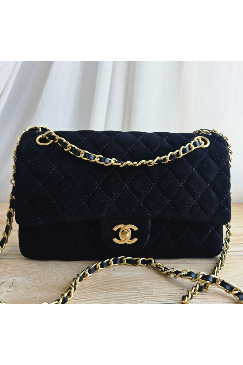 Chаnеl Замшевая сумка Classic Double Flap 25x14 см