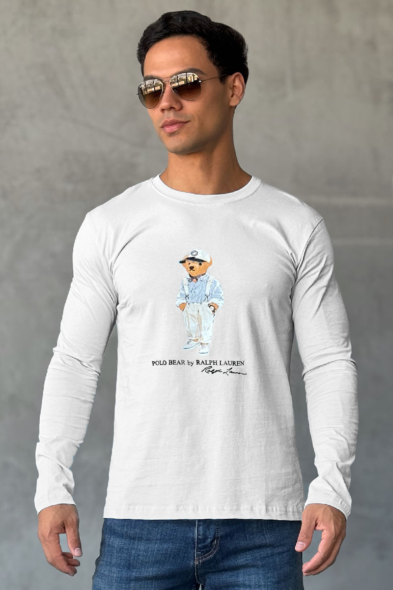 Polo Ralph Lauren Мужской лонгслив "Bear" - White
