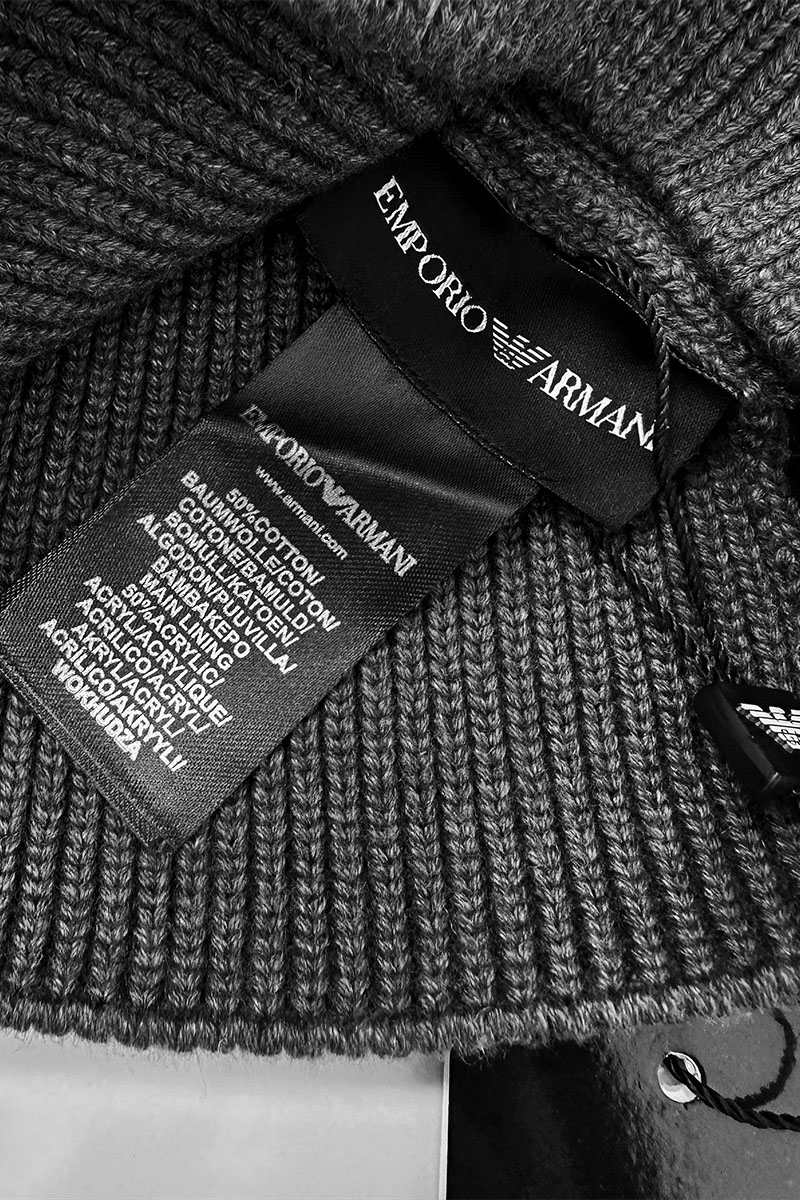 Emporio Armani EA7 Мужская серая шапка