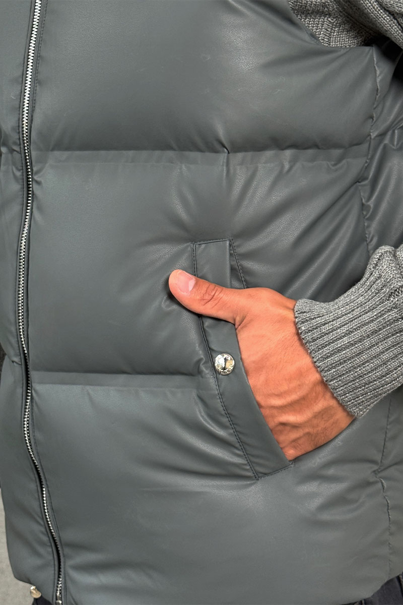 Prada Мужской жилет logo-plaque - Grey