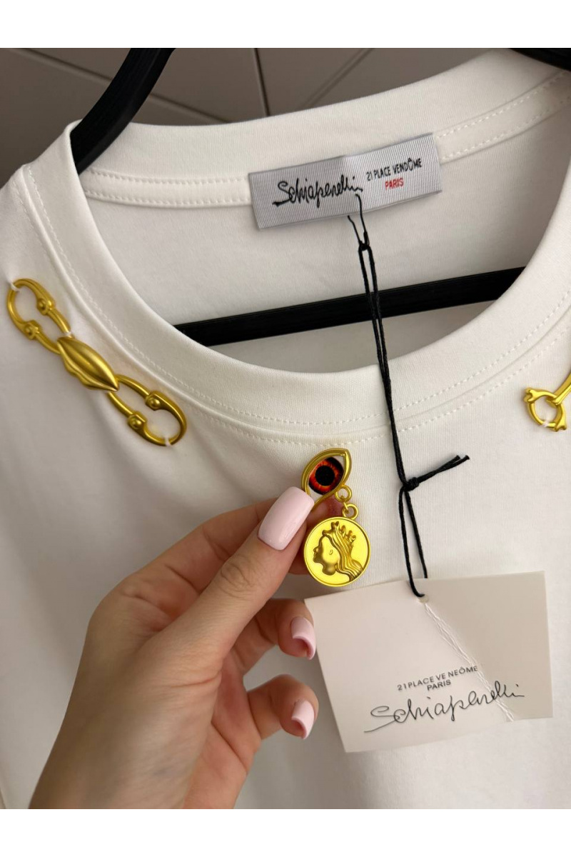 Schiaparelli Женская базовая футболка premium - White