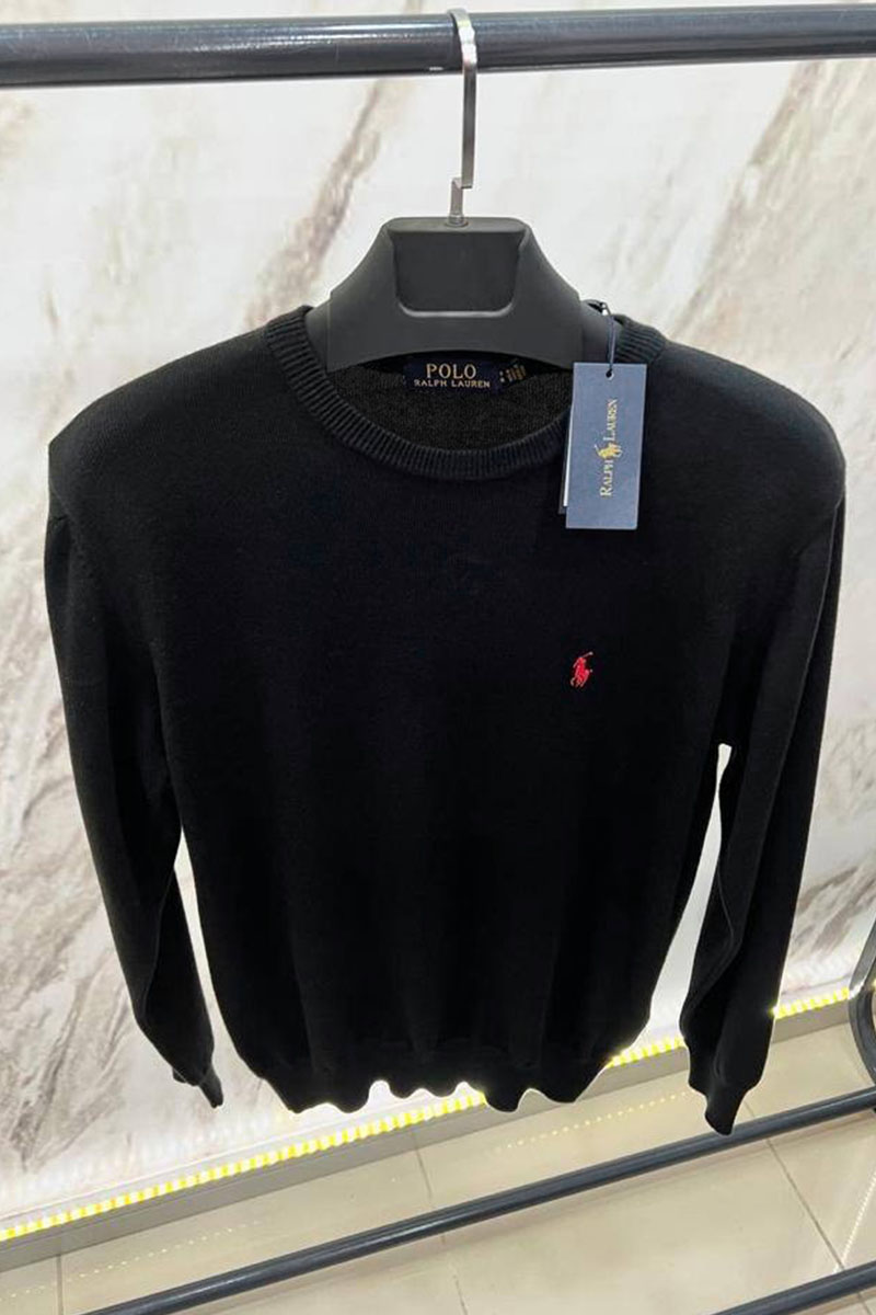 Polo Ralph Lauren Мужской чёрный джемпер embroidered logo