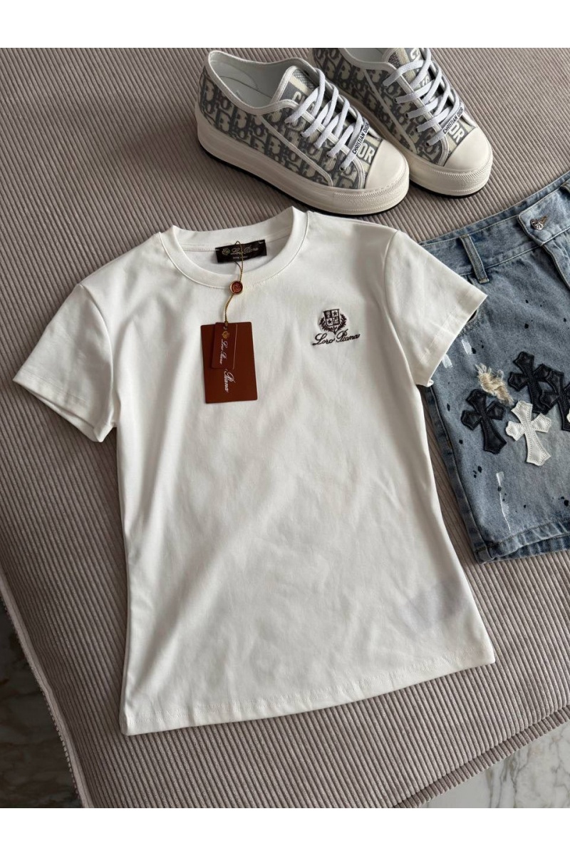 Loro Piana Женская белая футболка premium