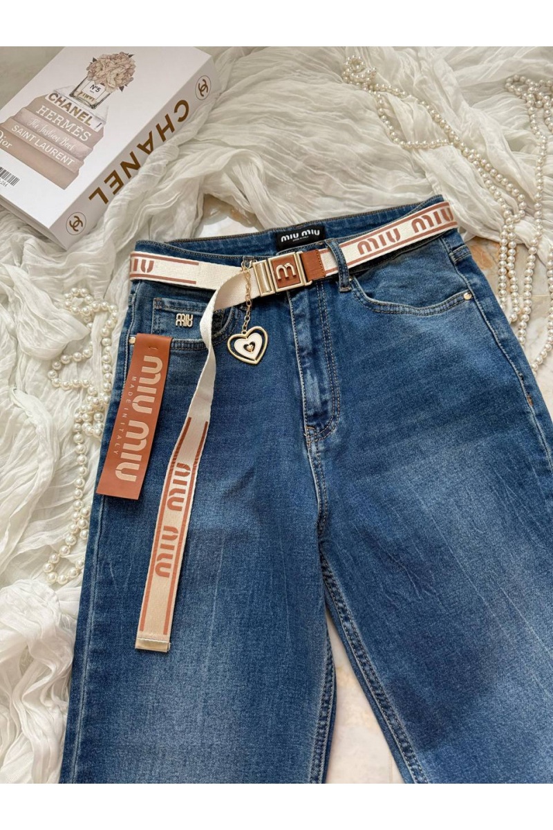 MIU MIU Женские джинсы синего цвета
