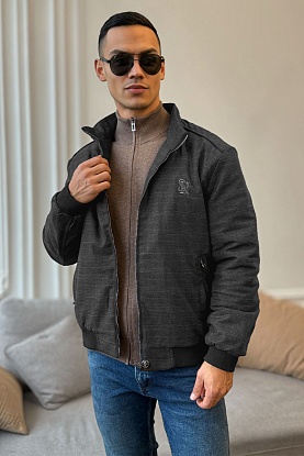 Куртка чёрного цвета logo-embroidered