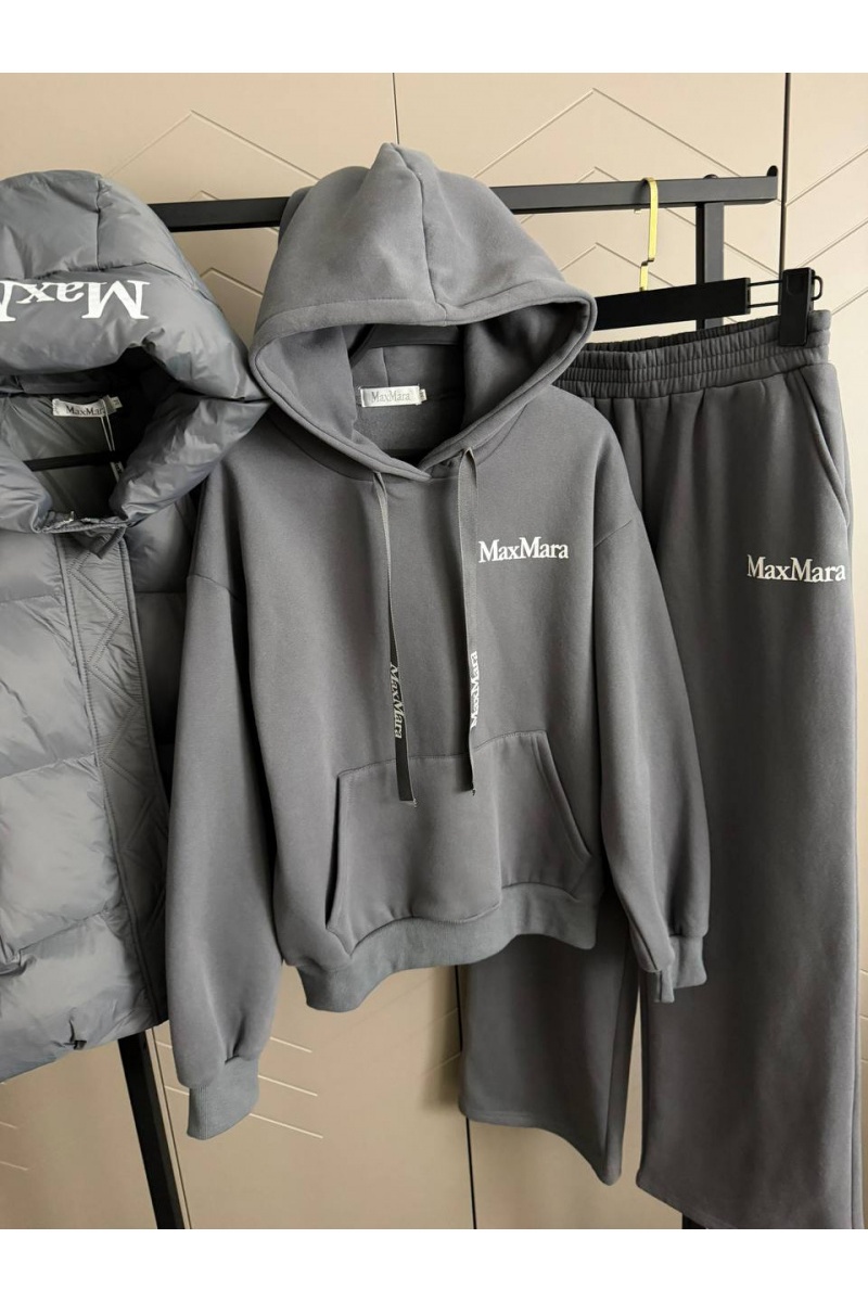 Max Mara Женский костюм тройка на флисе Premium - Grey