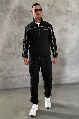 Мужской спортивный костюм striped - Black