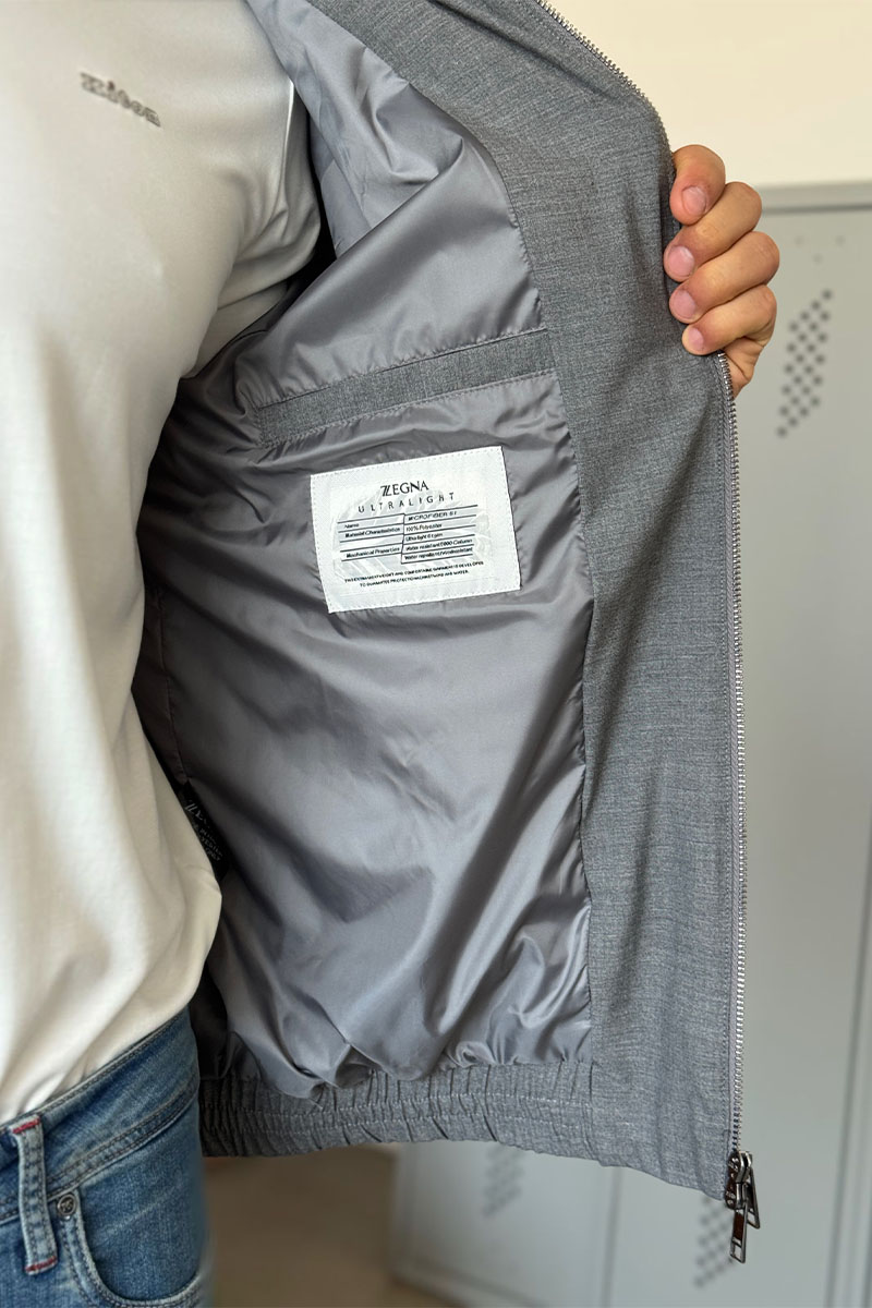 Zegna Мужская серая куртка 