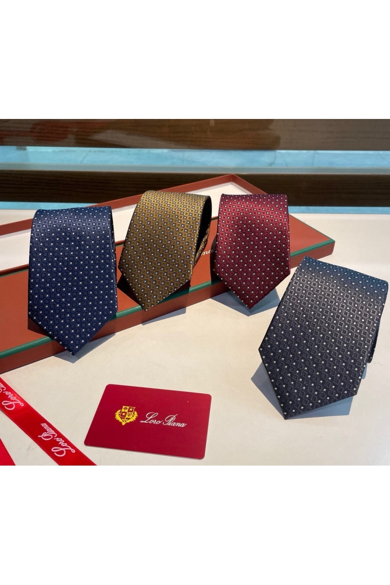 Loro Piana Галстук geometric logo-print premium - Brown