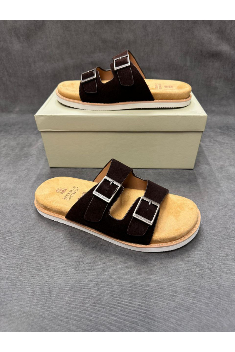 Brunеllо Сuсinеlli Замшевые шлёпанцы Urban - Brown