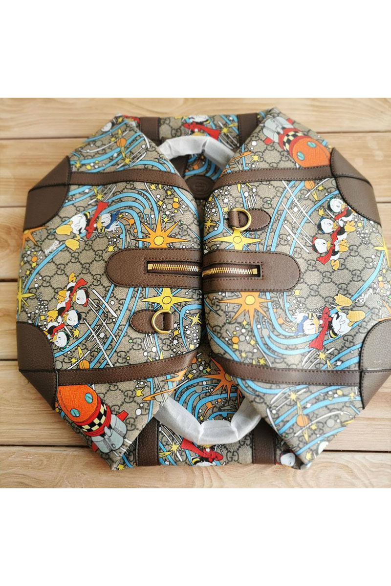 Gucci Дорожная кожаная сумка Disney GG Supreme 45x28 см