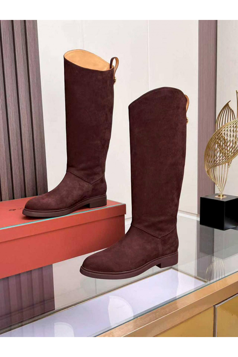 Loro Piana Женские замшевые сапоги premium - Red